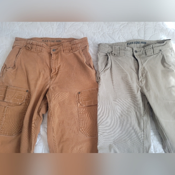 2 Pairs, Duluth Trading Co Flex Fire Hose Work Pants, Tagged 34×34 Relaxed Fit - Picture 5 of 14